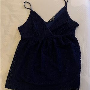 Express Midnight Blue Lace Camisole